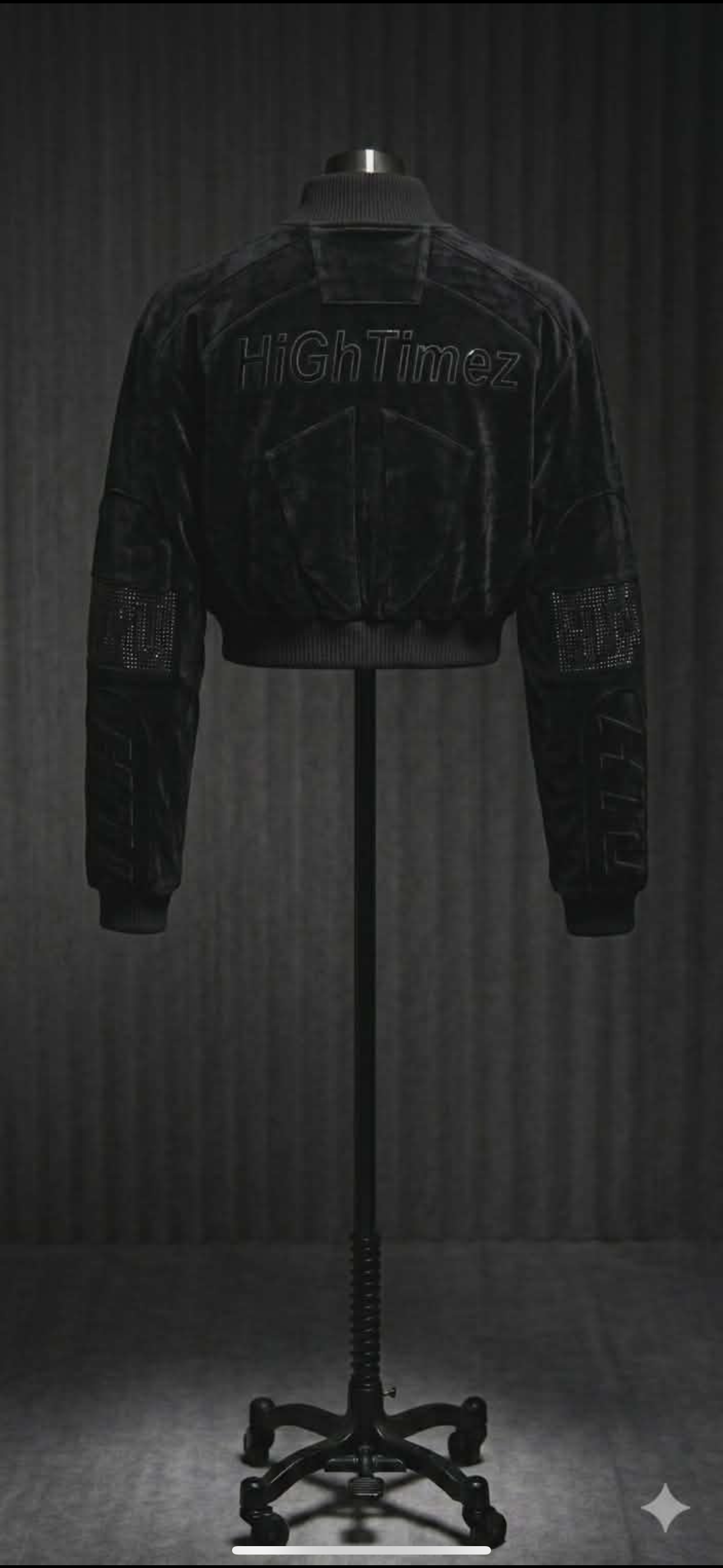 High Timez Suade Cropped Top Varsity Jacket